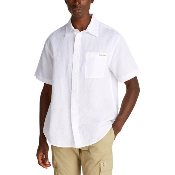 Calvin Klein Jeans Men White Shirts - Picture 1 of 4